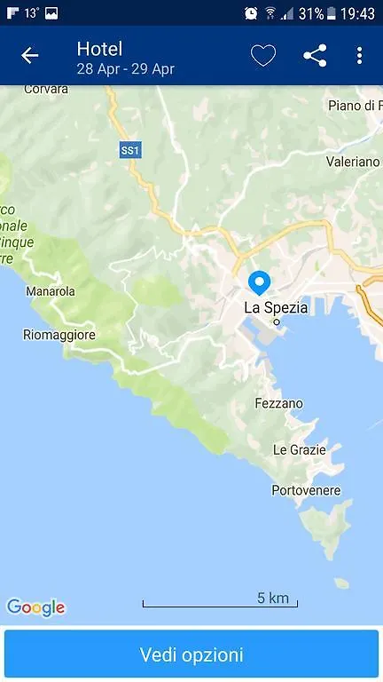 Cinqueterre Behind Hotel La Spezia Italy
